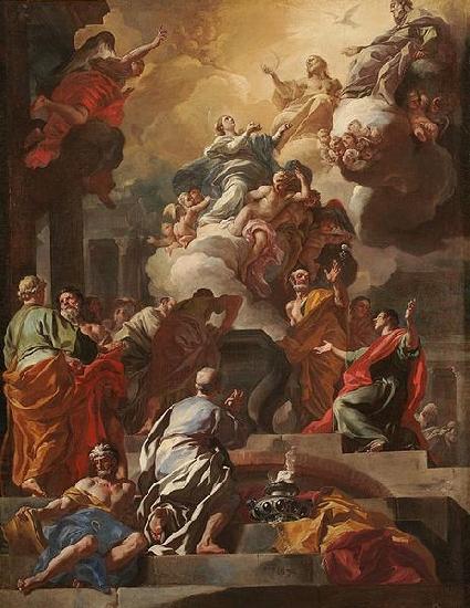 Francesco Solimena LAssomption et le Couronnement de la Vierge oil painting picture